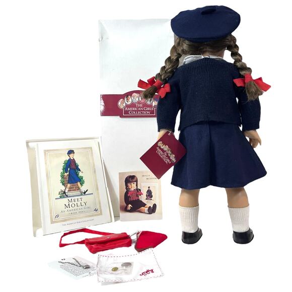 American Girl Molly Doll Pleasant Company 1986 In Meet Outfit & Accessories Box - Picture 6 of 16
